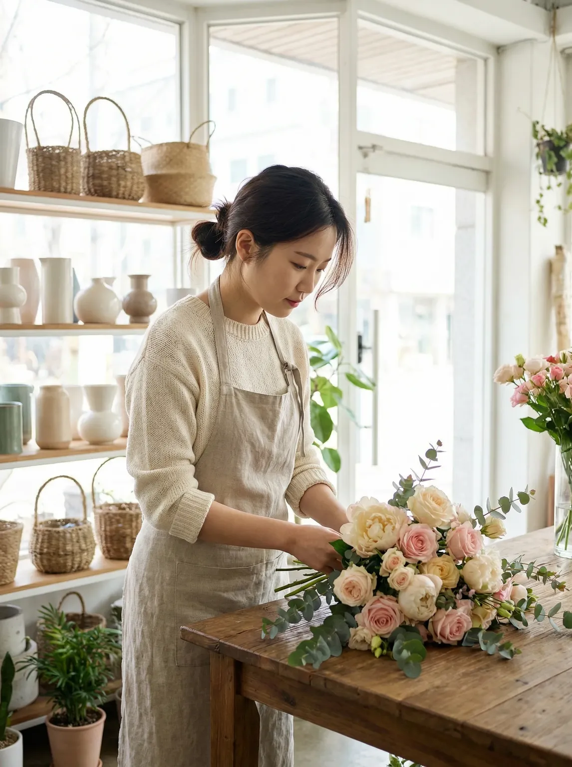 花店女孩插花艺术 - 抖阴 精神小妹